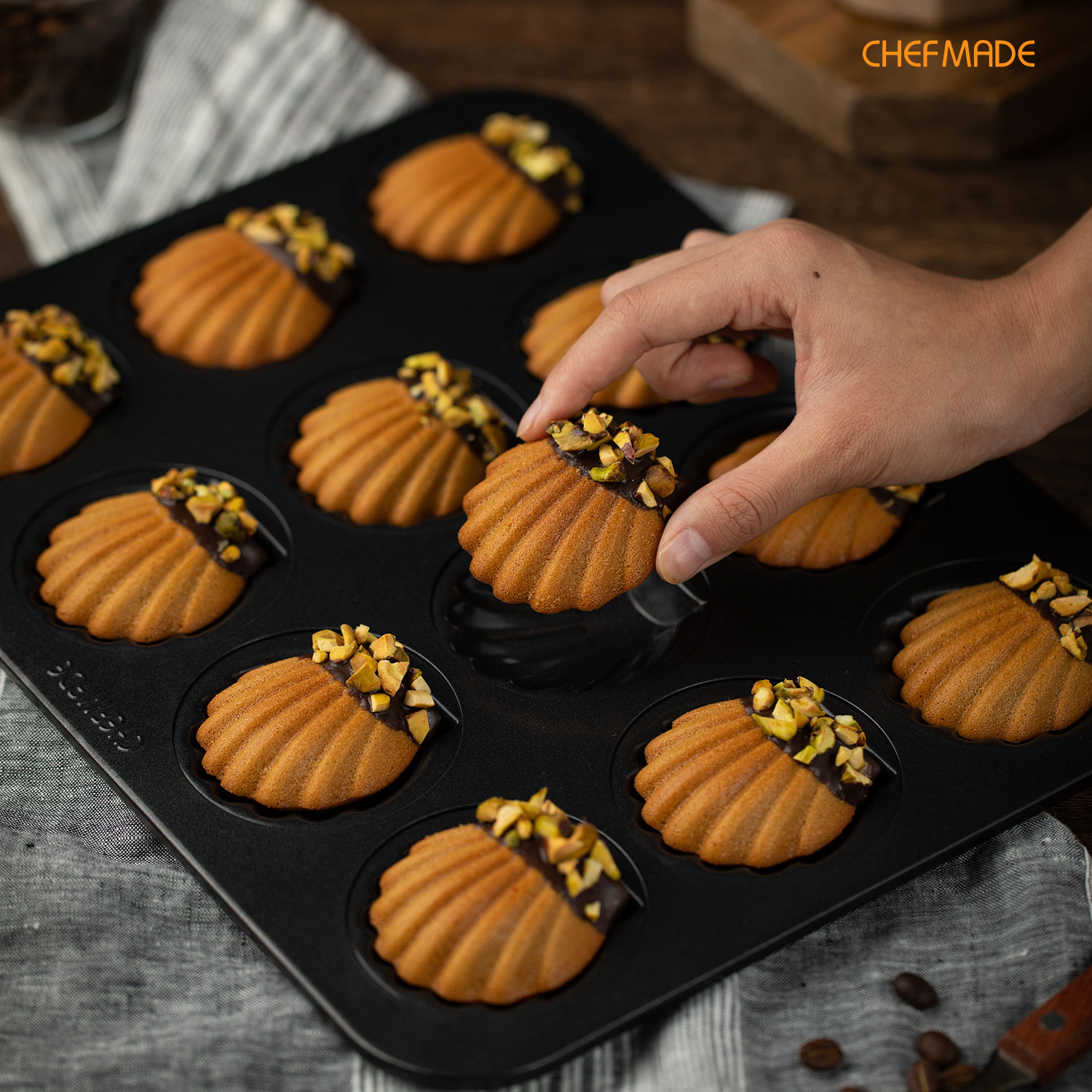 楽天市場】CHEFMADE マドレーヌ型 12個取 貝型 シェル型 ノン