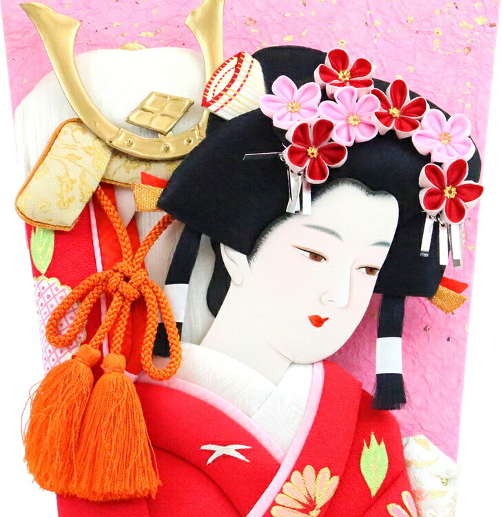 楽天市場】押絵羽子板 16号 本絹 極上 八重垣姫 飾り台付き むさしや