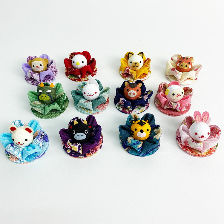 楽天市場】【受注生産品】干支 つまみ細工［ 干支/セット つまみ花の手