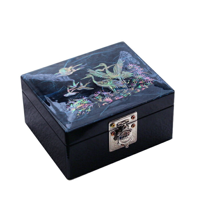 楽天市場】螺鈿の高級ジュエリーボックス・韓国高級螺鈿宝石箱-鶴