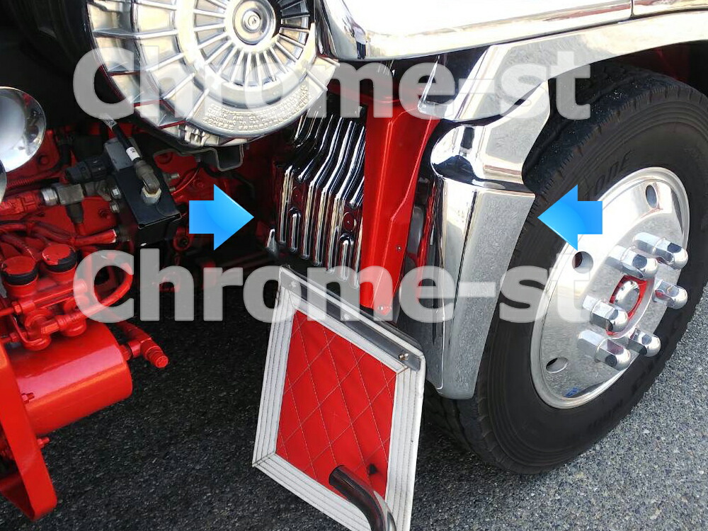 楽天市場】HINO 17レンジャー マッドガード 左右セット☆高級クローム