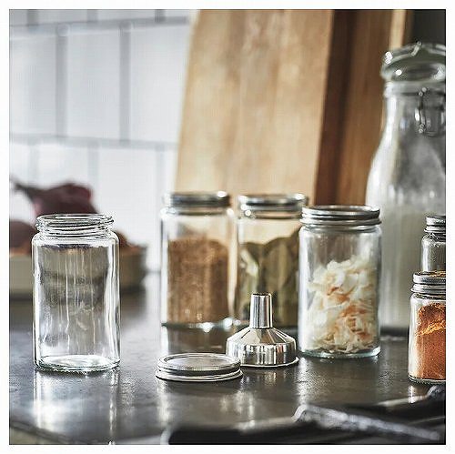 楽天市場】IKEA イケア スパイス瓶クリアガラスステンレススチール