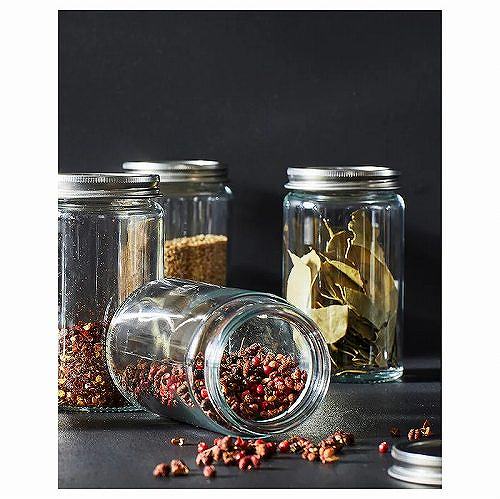 楽天市場】IKEA イケア スパイス瓶クリアガラスステンレススチール