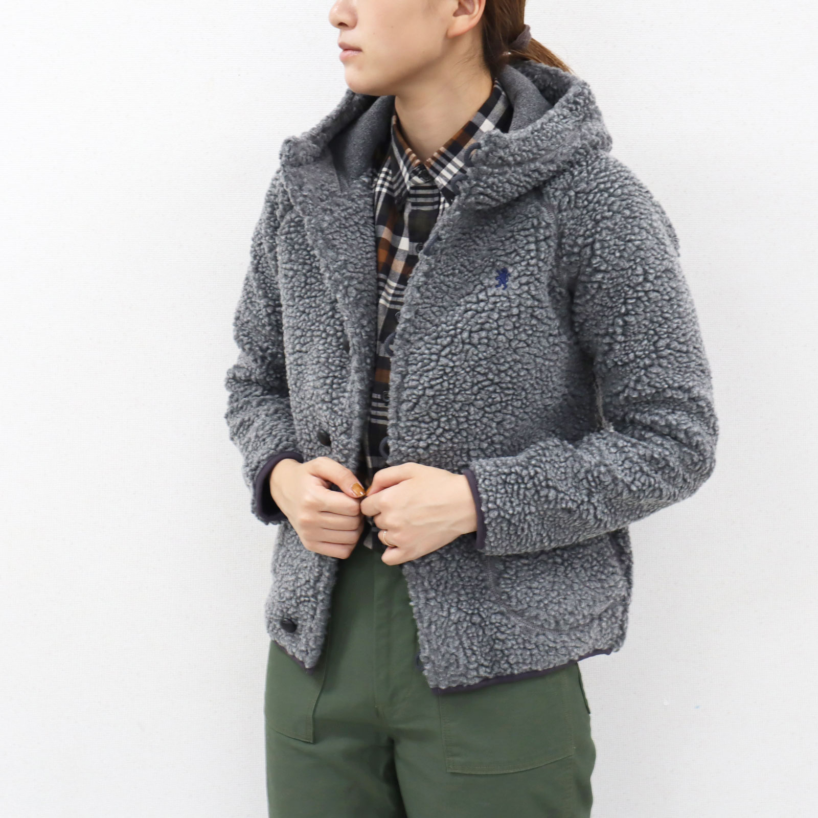 楽天市場】14-L ジムフレックス ボア くるみボタン フード ジャケット