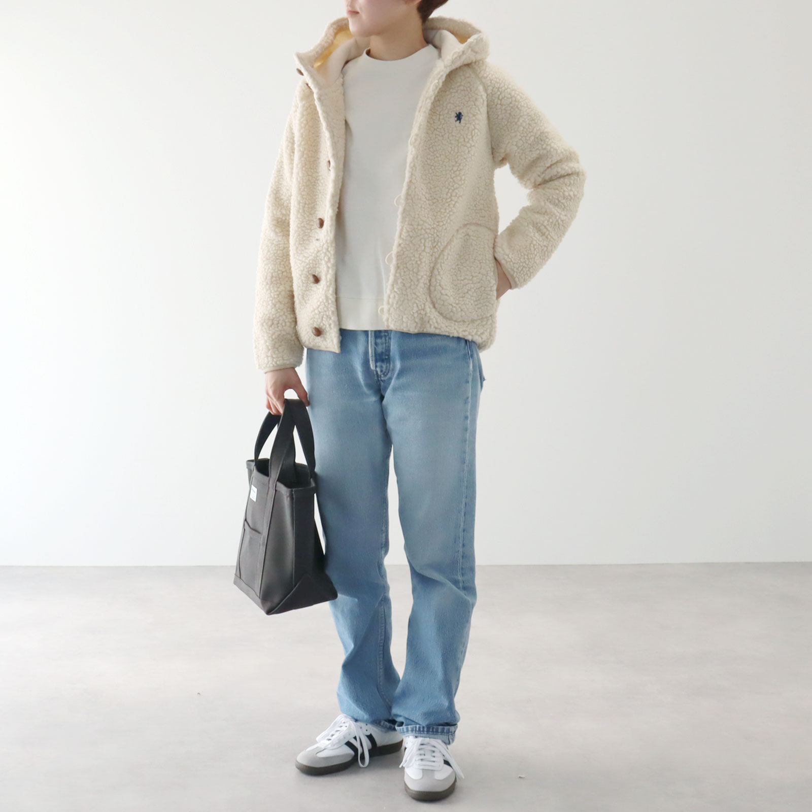 楽天市場】14-L ジムフレックス ボア くるみボタン フード ジャケット