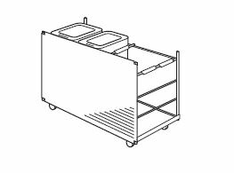 楽天市場】○クリナップ【ZKW075BK-K】リサイクルゴミワゴン 家電収納
