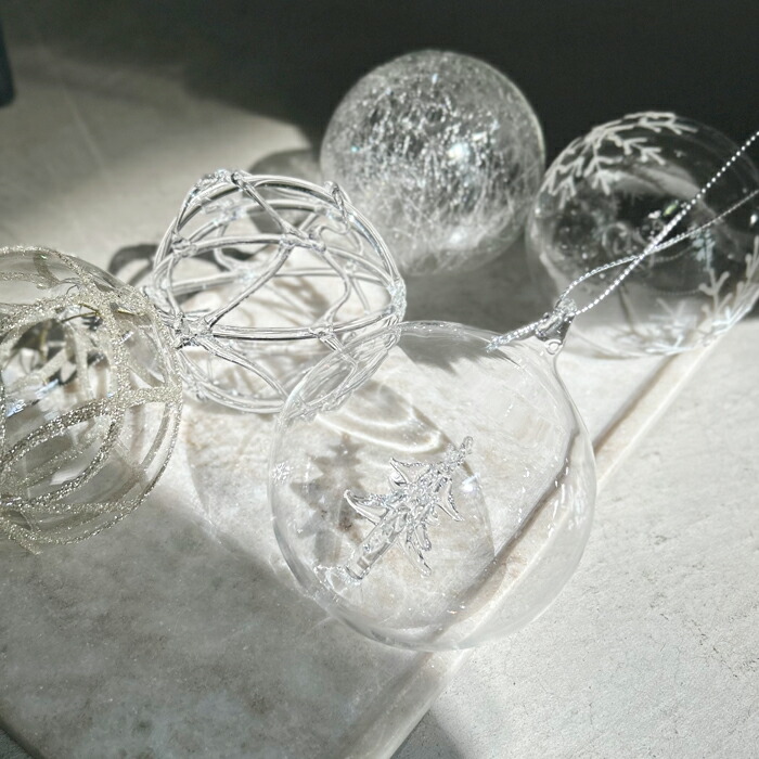楽天市場】SHISHI(シシ) ガラススケルトンボールクリスマス