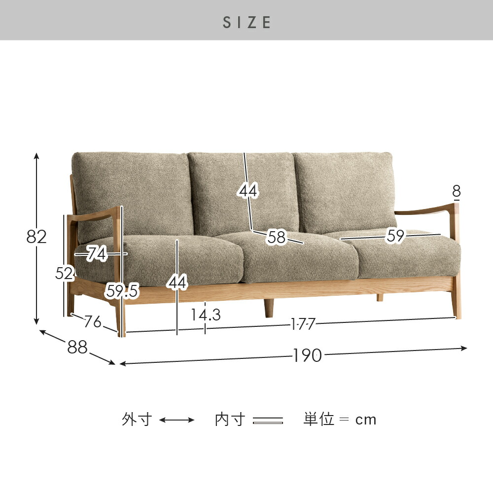 楽天市場】【3/4 20時〜全品10％OFFクーポン配布中】 ソファ 3P 3人