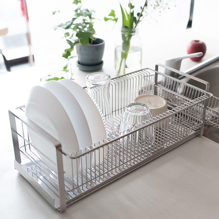 楽天市場】水切りかご おしゃれ 下村企販 燕三条 水切りラック