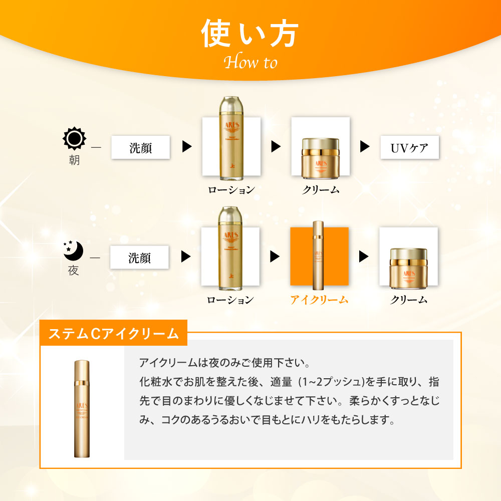 楽天市場】[SALE☆最大1000円クーポン]レチノール ARES ステムC アイ