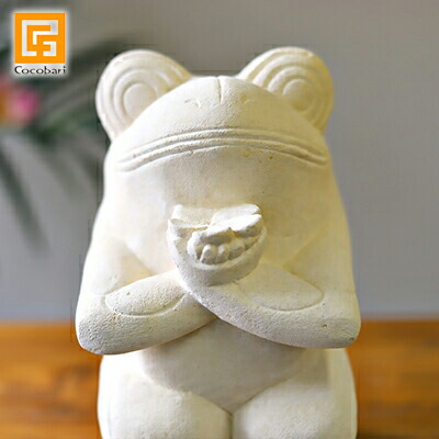 楽天市場】カエルの石像(プルメリア)(M) 【 バリ雑貨 バリ 雑貨