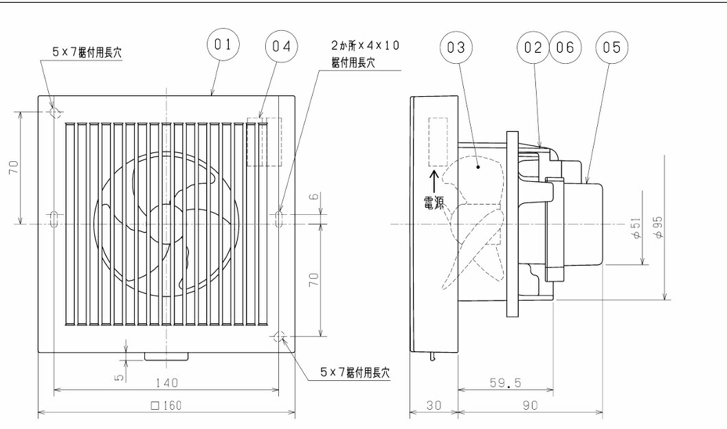 楽天市場】【V-08PPD8】三菱 パイプファン 大風量タイプ 速結端子接続