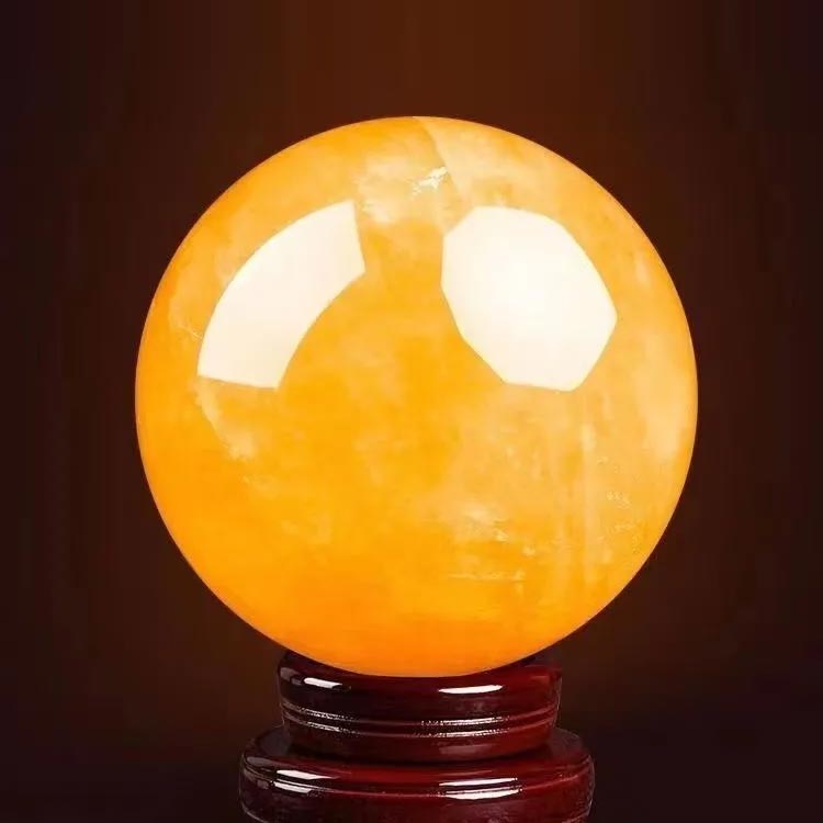 楽天市場】水晶玉 黄水晶 天然 シトリン 丸玉 縁起物 風水グッズ 黄