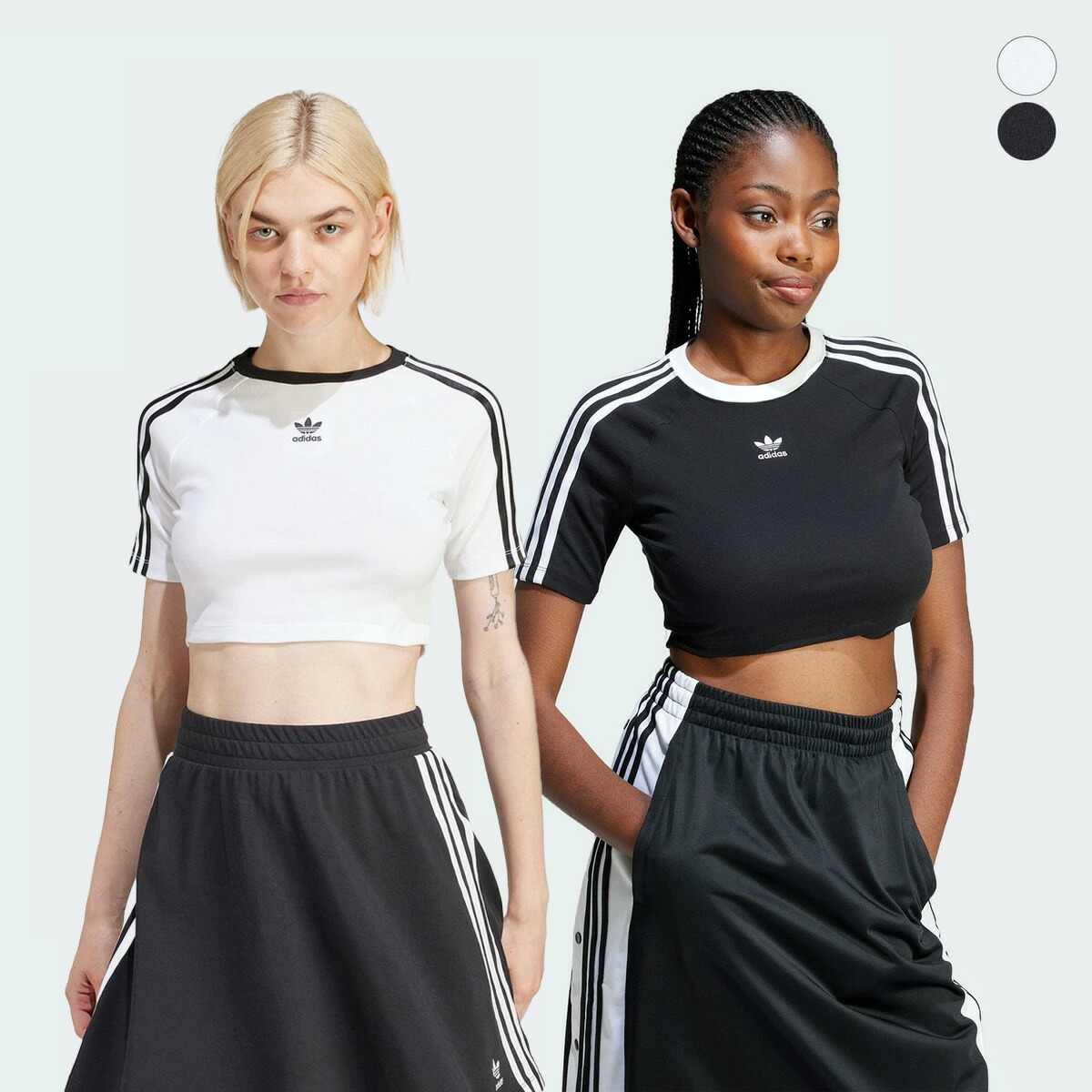 楽天市場】アディダス オリジナルス 3ストライプ クロップド Tシャツ