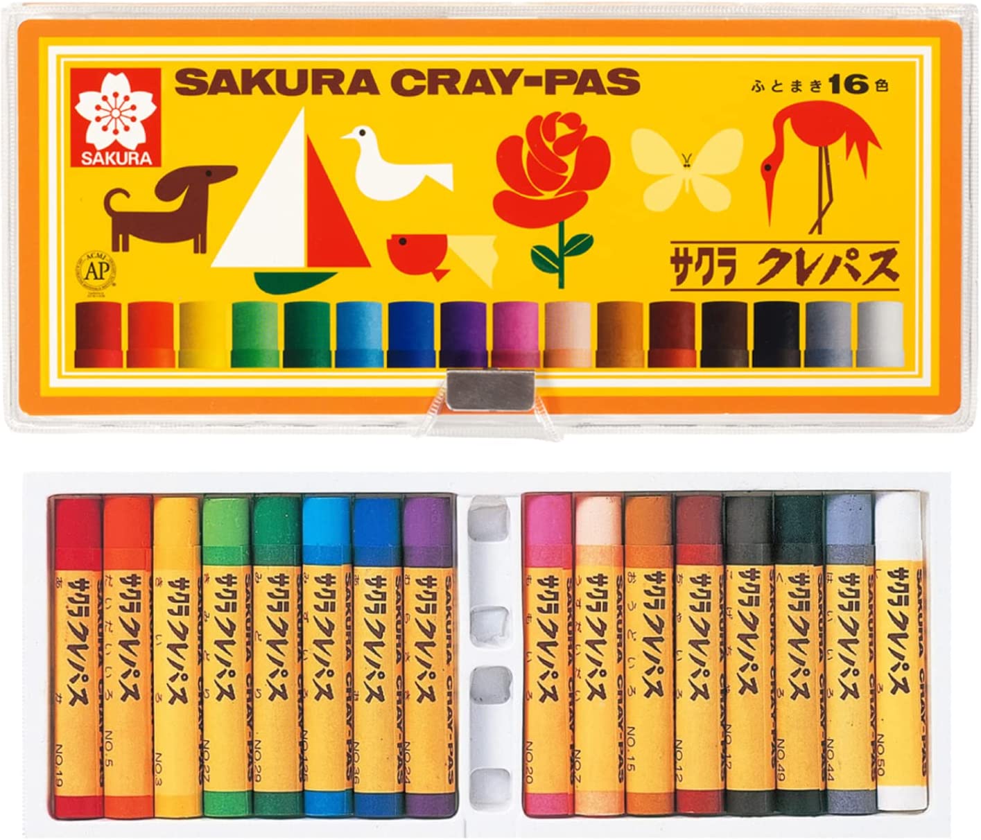 楽天市場】【2個まで同梱可能】サクラクレパス クレパス 16色 ソフト