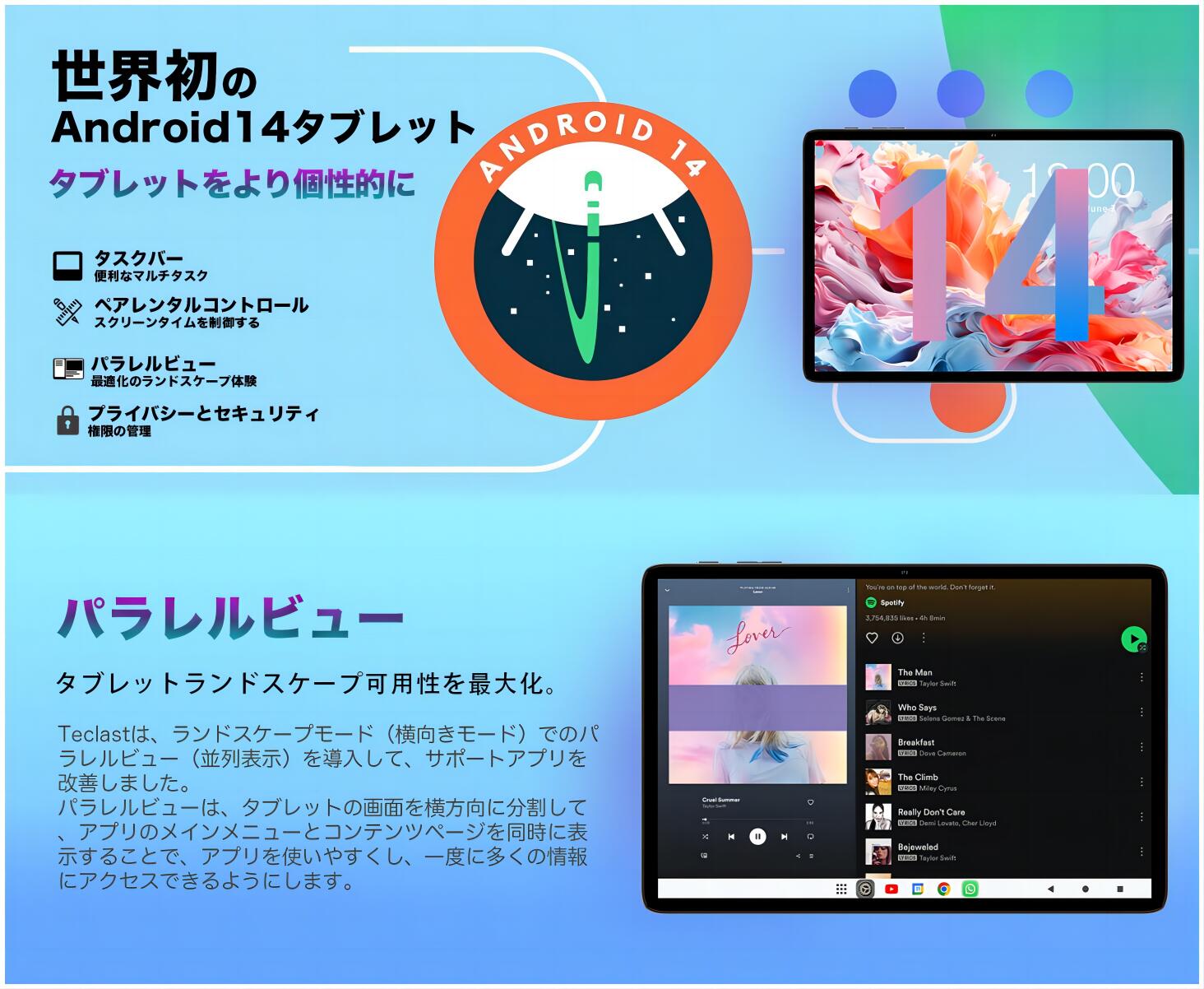 楽天市場】【世界初Android 14 タブレット】TECLAST P30T タブレット10