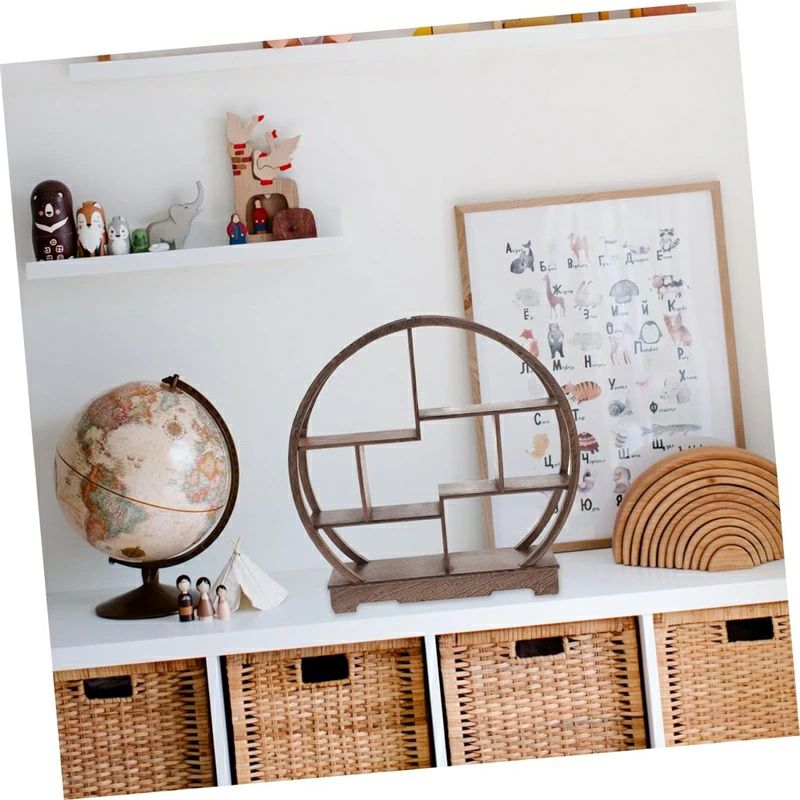 楽天市場】シノワズリ 中国風 珍品棚 木製 丸型 ディスプレイラック