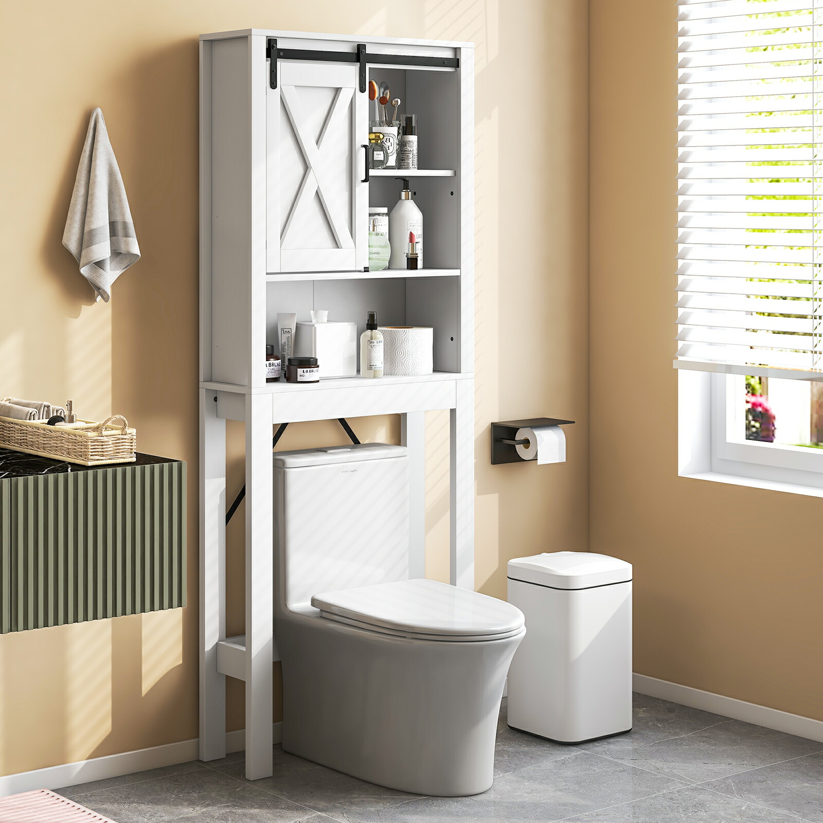 楽天市場】送料無料 トイレラック ランドリーラック 便器の上 幅68cm