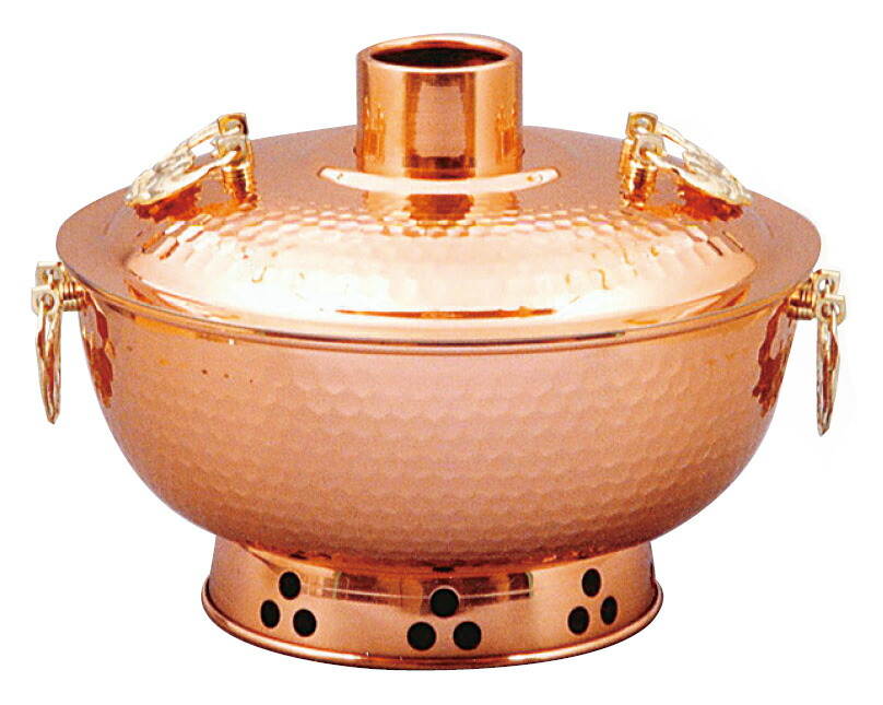 楽天市場】槌目入れしゃぶしゃぶ鍋 26cm 銅 送料無料 COPPER100