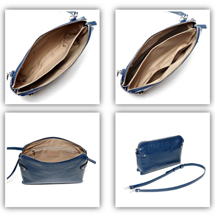 楽天市場】クラッチバッグ クロコ型押し 日本製 本革 牛革 セカンド