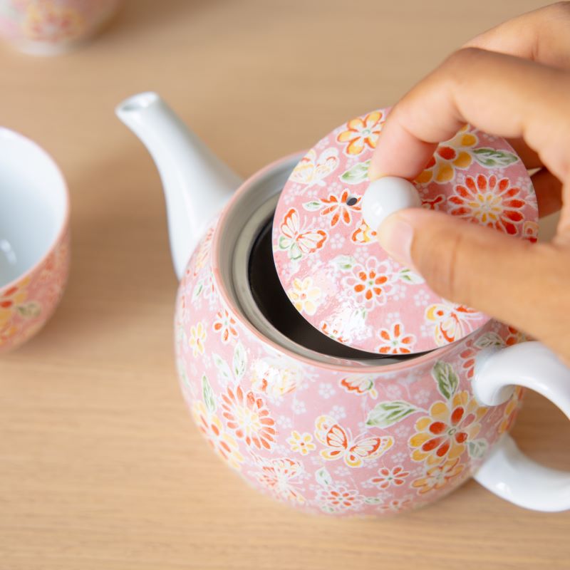 楽天市場】有田焼 波佐見焼 花舞蝶 茶器セット（ポット1個+煎茶2個）木