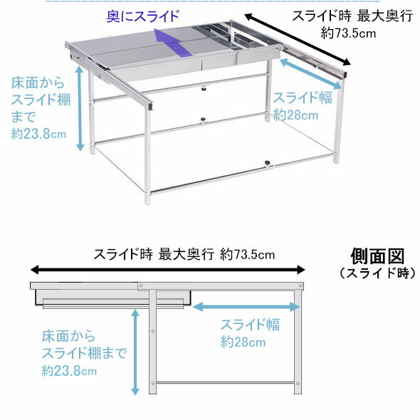 楽天市場】【11日10時まで500円OFF】 シンク下 引き出し 収納ラック 幅