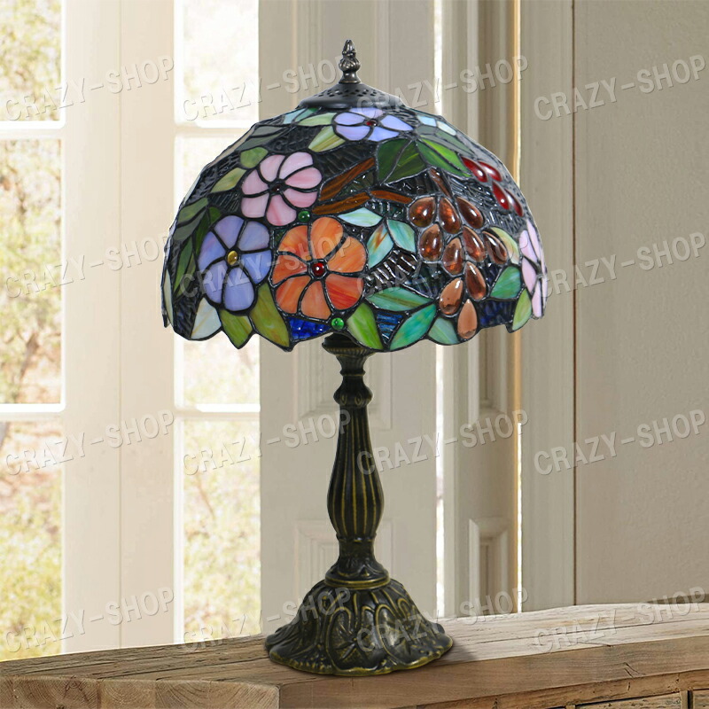 楽天市場】【P10倍｜9/4-9/11】ステンドグラスランプ ティファニー
