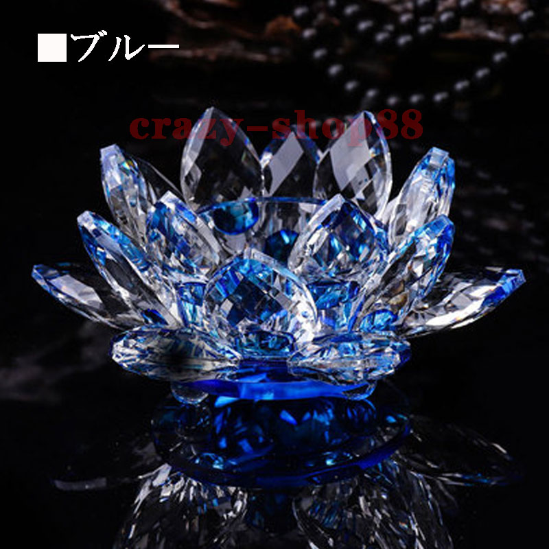 楽天市場】【全品P10倍☆1/9-1/16】蓮の花 置物 虹色 クリスタルガラス