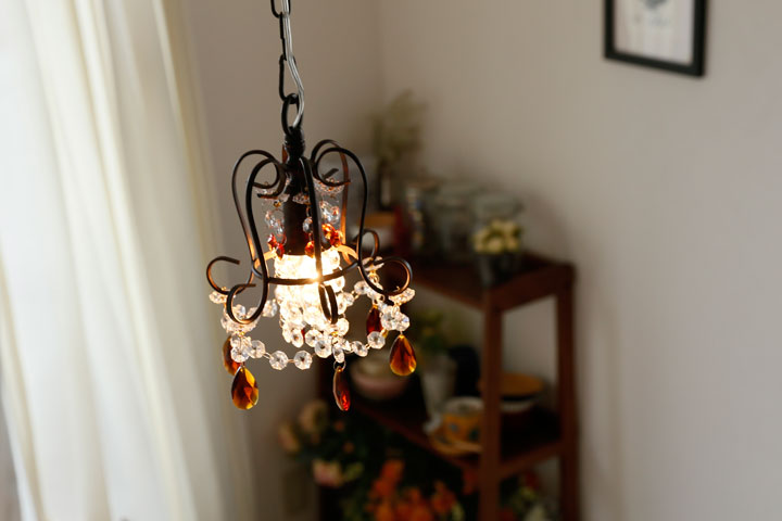 楽天市場】プチシャンデリア LED 【 Garnet 】 1灯 アンティーク