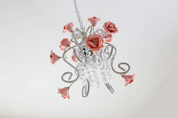 楽天市場】プチシャンデリア LED 【 Rosary 】 1灯 薔薇 バラ ホワイト