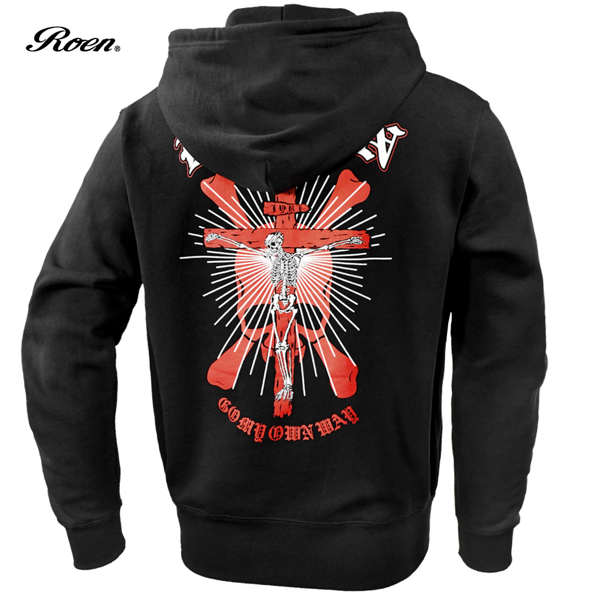楽天市場】Roen ロエン ジップアップパーカー スカル スケルトン
