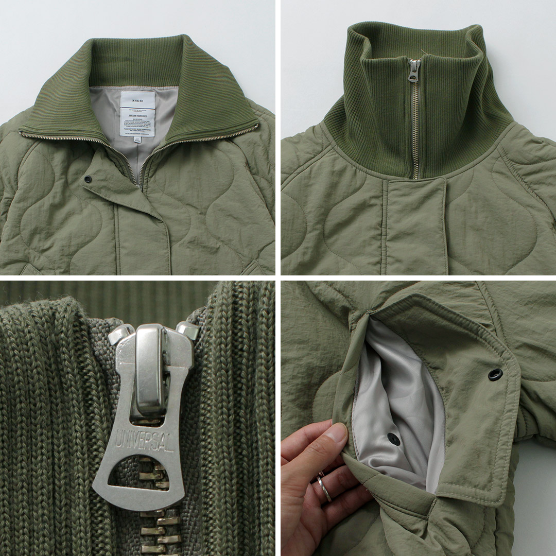 楽天市場】【50％OFF】KHA:KI（カーキ） ミリタリーキルト ジップ