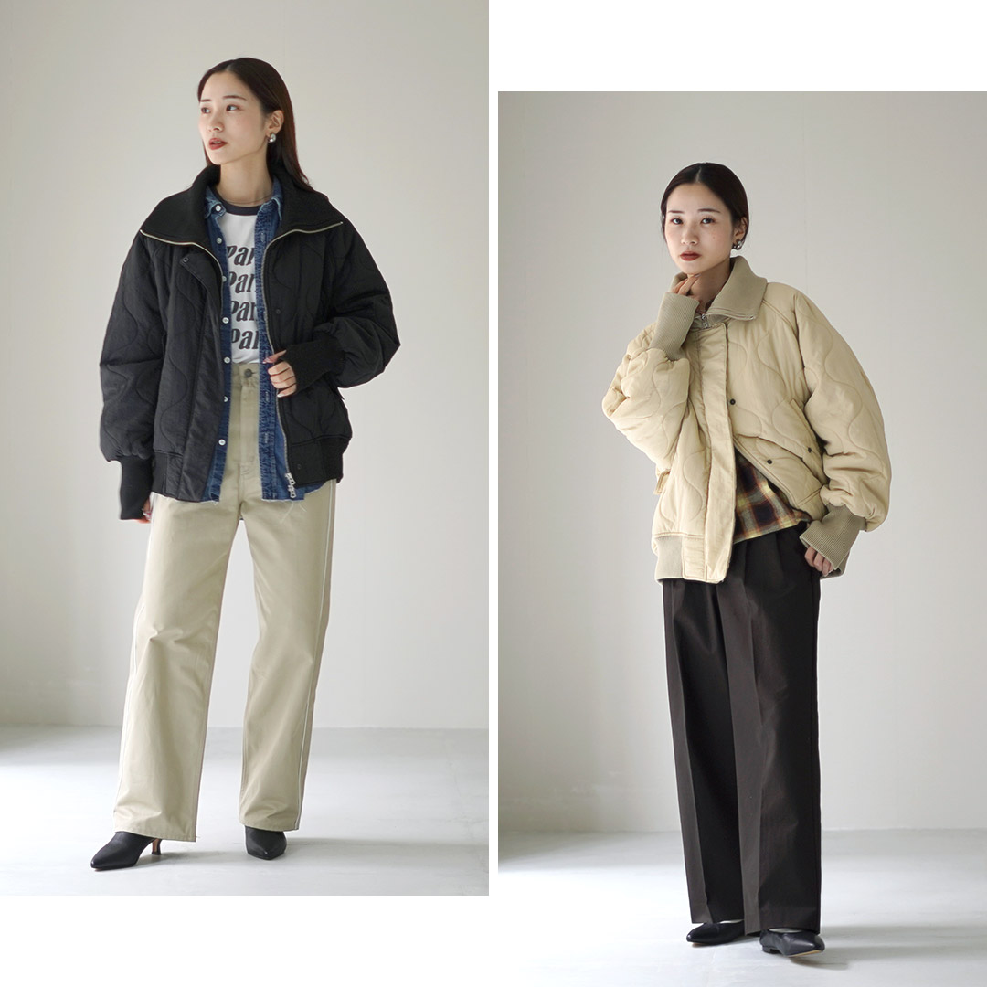 楽天市場】【50％OFF】KHA:KI（カーキ） ミリタリーキルト ジップ