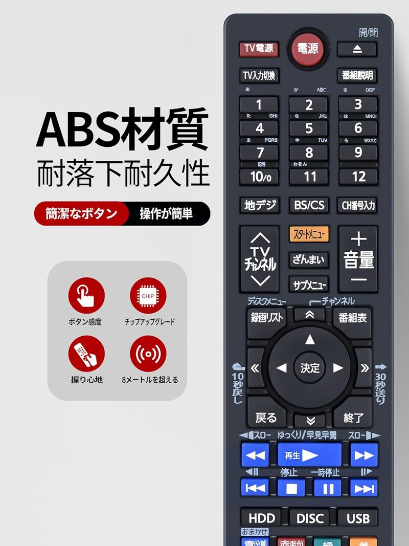 楽天市場】SHZ ブルーレイレコーダーリモコン SE-R0462 for Toshiba