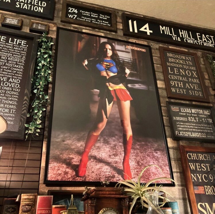 楽天市場】男前インテリア!! ｢SUPER MAN GIRL!!｣超超特大アート