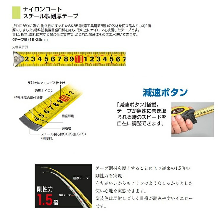 楽天市場】タジマ TAJIMA スケール コンベックス セフコンベZロック