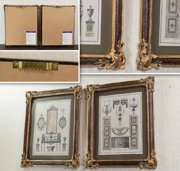 楽天市場】アンティーク ファーニチャー アートフレーム 絵 壁掛け 壁