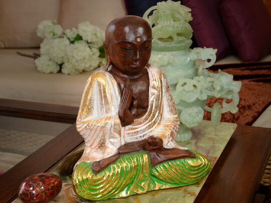 楽天市場】高貴な表情 舎利弗 舎利子 仏像 置物 坐像 縁起物 地蔵菩薩