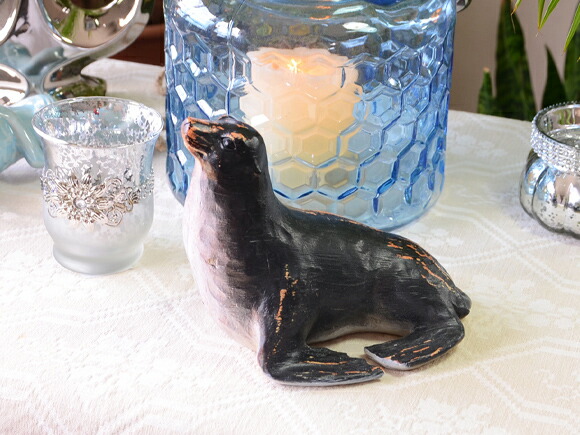 楽天市場】Sea lion アンティーク調のアシカの置物 オブジェ