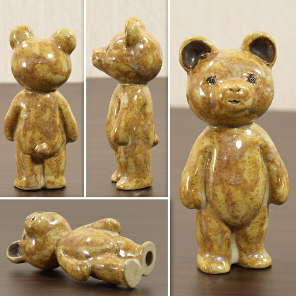 楽天市場】ブラウンベアー 茶色の子ぐま 陶器置物 飾り オブジェ