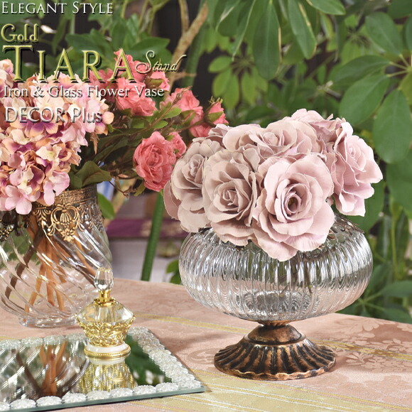 楽天市場】ゴールド ティアラ スタンド フラワーベース 花瓶 花器 金属