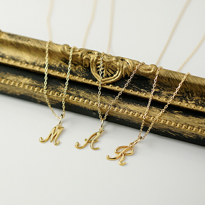 楽天市場】k18 ゴールド ネックレス ペンダントトップ イニシャル