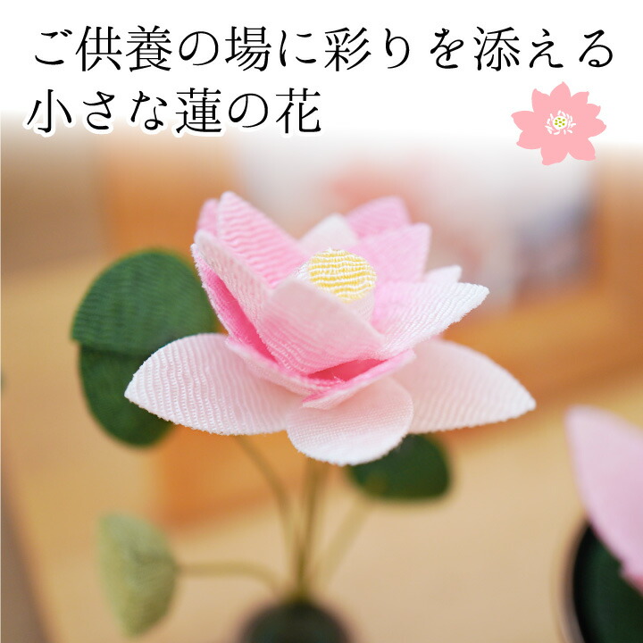 楽天市場】仏具 ちりめん 蓮の花 お飾り オブジェ 置物 ミニ 小さい
