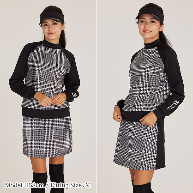 楽天市場】デルソルゴルフ グレンチェック柄 長袖セットアップ ゴルフ