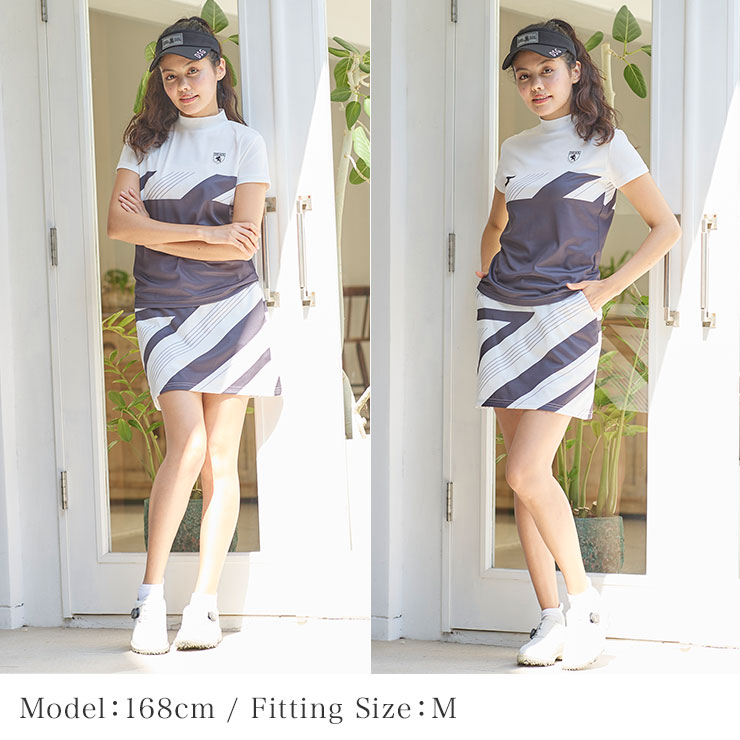 楽天市場】7774 パネルプリントセットアップ レディース ゴルフウェア