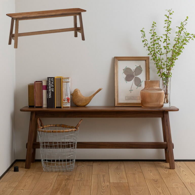 ダイニングベンチ ウォルナット ダイニングベンチ 天然木 ウォルナット