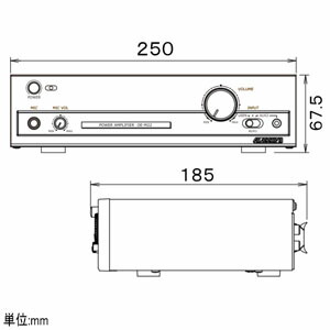 楽天市場】オースミ電機 モノラルパワーアンプ Lo/Hiインピーダンス