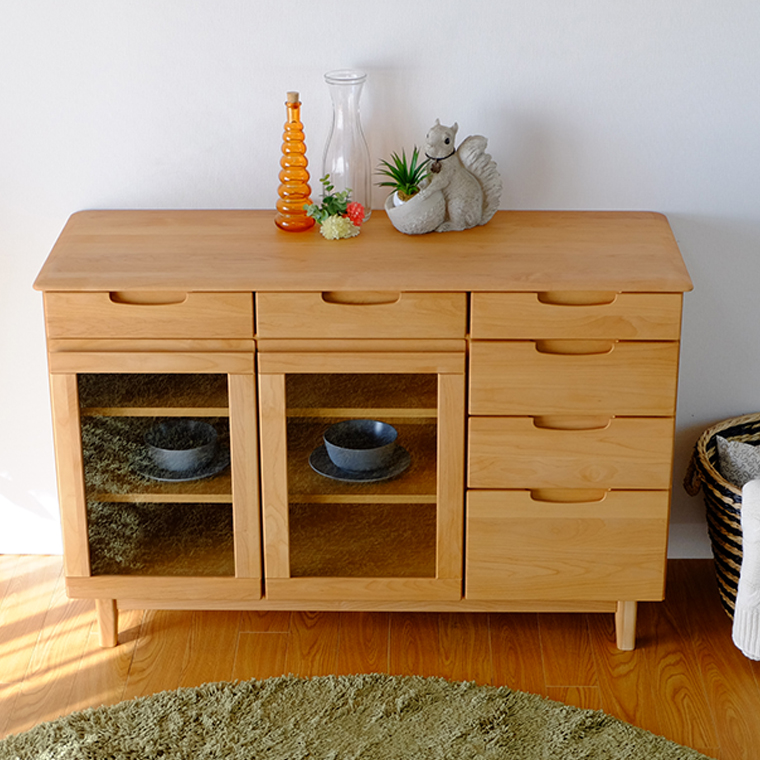 楽天市場】【期間限定4500円引き】サイドボード 食器棚 ガラス戸