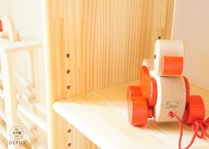 楽天市場】白木棚 （大）可動式 ブロック社 木製ラック おもちゃ片付け