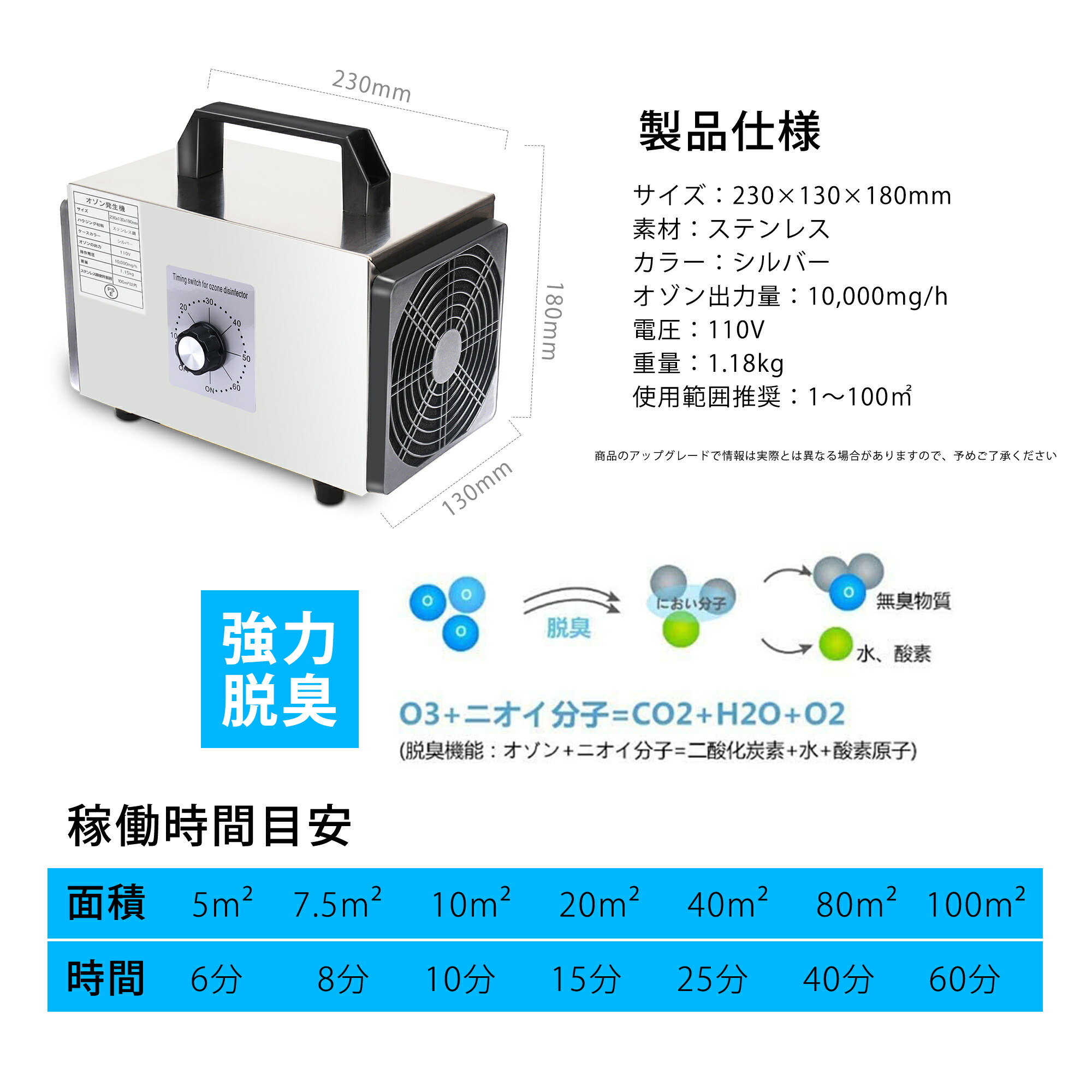 楽天市場】【SS期間限定】クーポン配布中！オゾン発生機 10000mg 業務